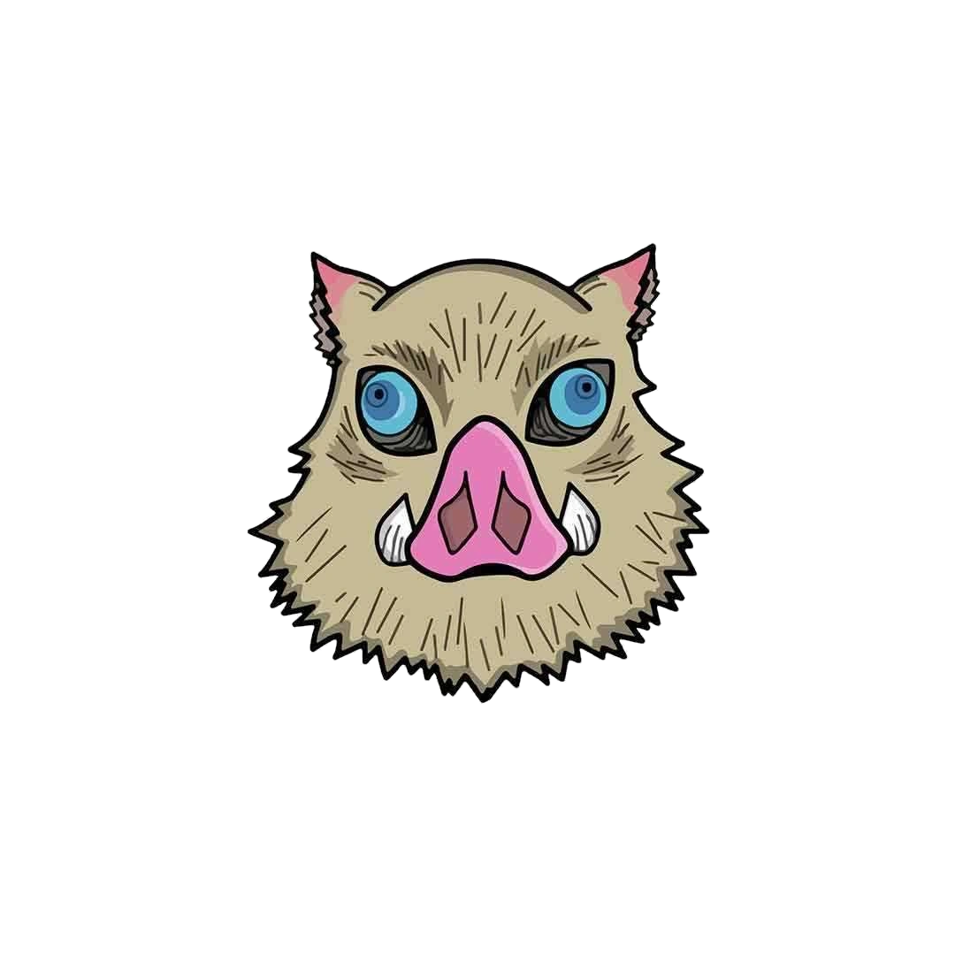 Inosuke Boar Hat Sticker